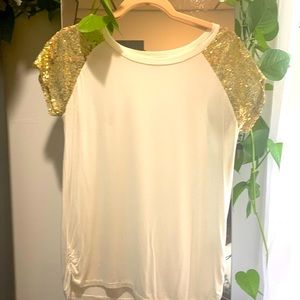 Sparkly cream T-shirt